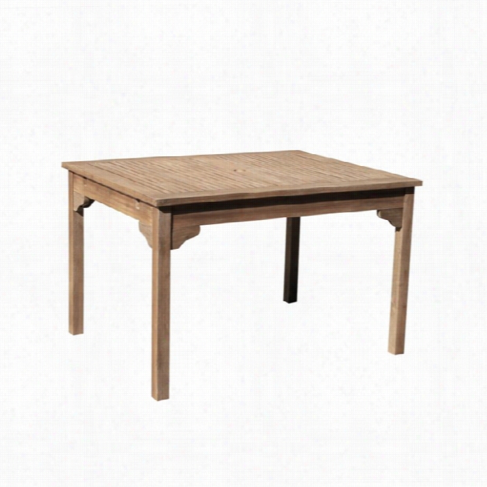 Vifah Renassance Rectngular Patio Dining Tables In Natural