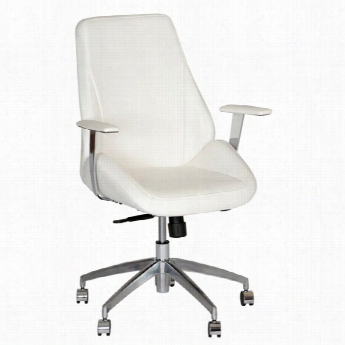 Armwn Living Argo Contemporary Office Chair In Whiet