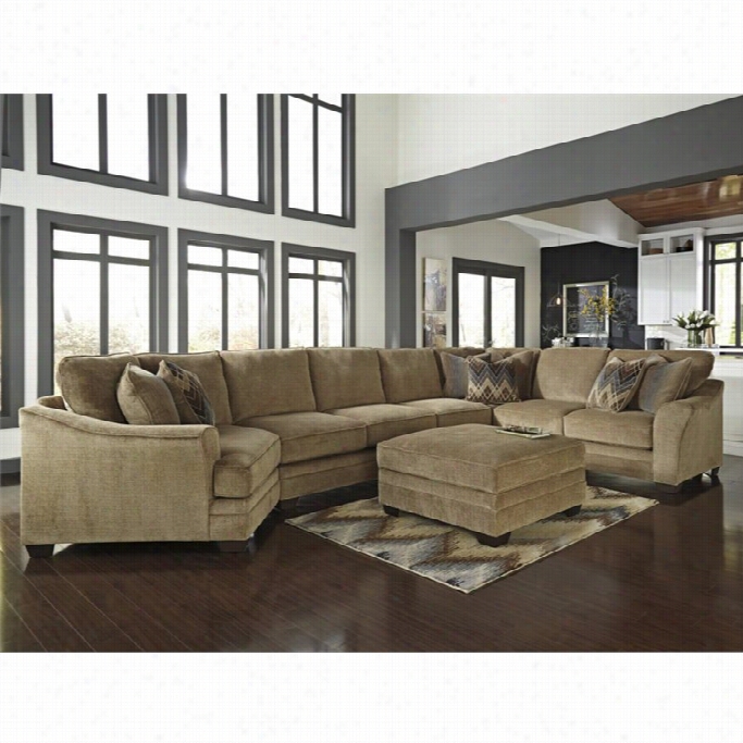 Ashley Lonsdale 2 Piece Left Cuddler Sofa Sectional Set In Barlley