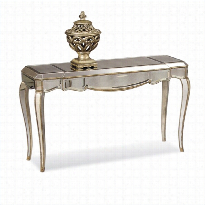 Bassett Mirror Collette Mirror Pnael Console Atble In Gold