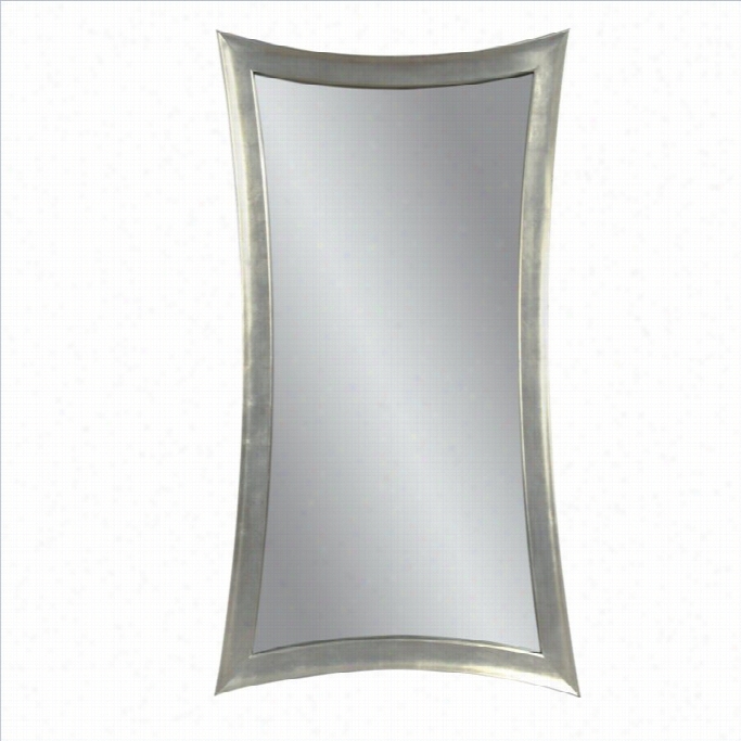 Bassett Mirroe Hoour-glass Wall Mirror In Silver Eaf