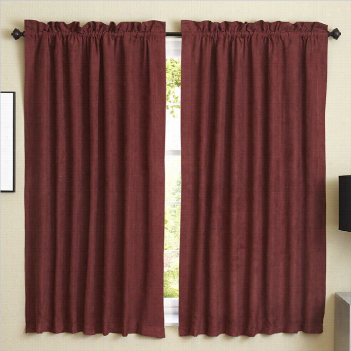 Blazing Needles 63 Inch Blackout Curtain Panels In Red Wine (set Of 2)