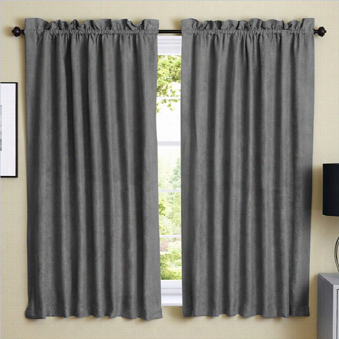 Blazing Nedeles 63 Inch Black0ut Curt Ain Panels In Steel Gray (set Of 2)