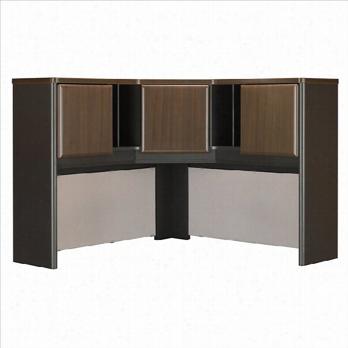 Bush Bbf Seres A 48w Corner Hutch In Sienna Walnut