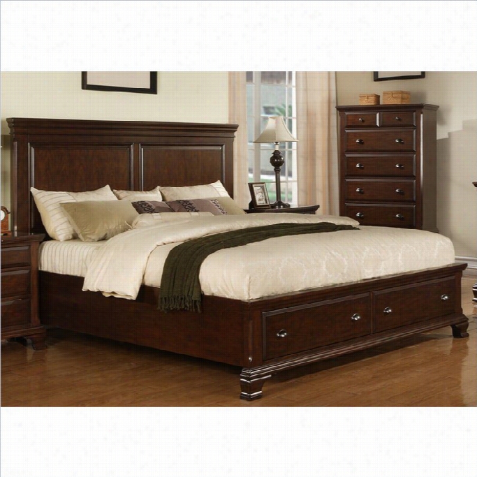 Elements Canton Storage Bed In Depth Cherry-queen