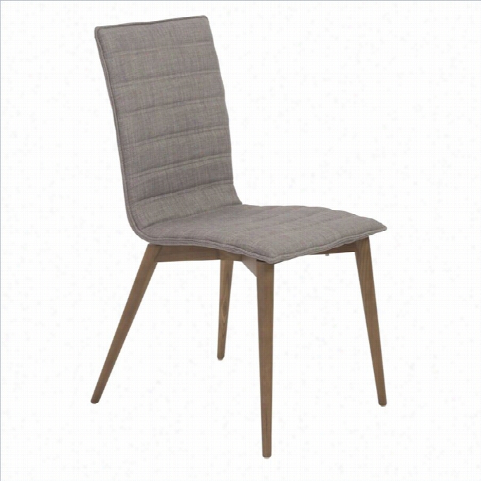 Eurostyle Yoland Ining Chair In Gray And Walnut