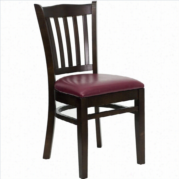 Flash Ffurniture Hercules Restaurant Dining Chair With Burgundy Seat