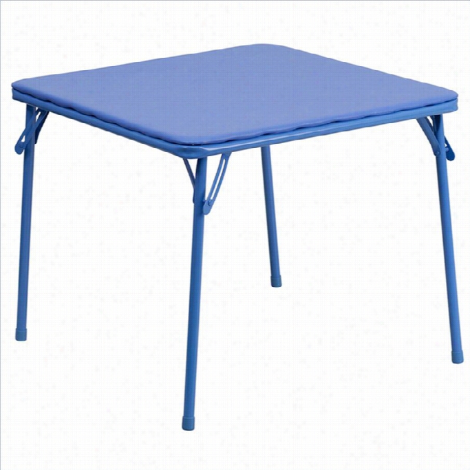 Flash Furniture Kids Folding Table In Blue