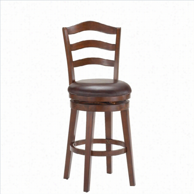 Hillsdale Windsor 30 Swivel Bar Stool In Brown Cherry