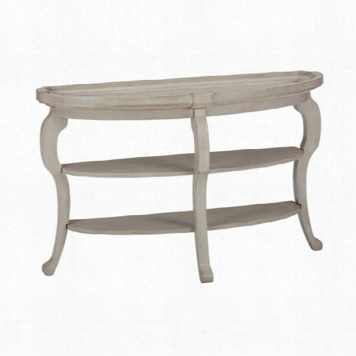 Jofran Sebastian Demilune Sofa Table In Antique Cream