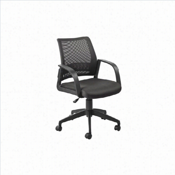 Leick Furniture Mesh Bak Office Chair In Black Finish
