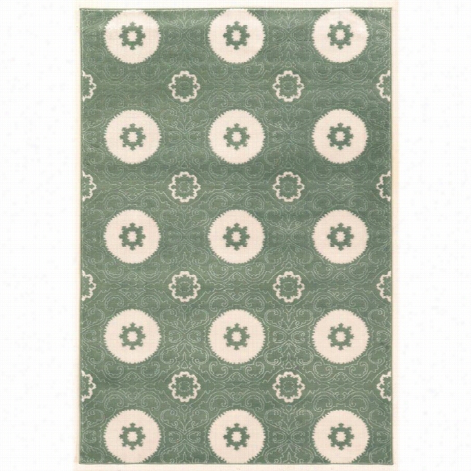 Linon Prisma Karma 2' X 3' Rug In Aqua