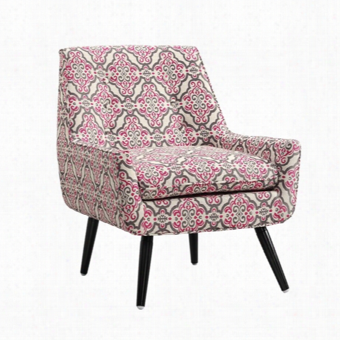 Li Non Trelis Accent Chair In Pink And Gray
