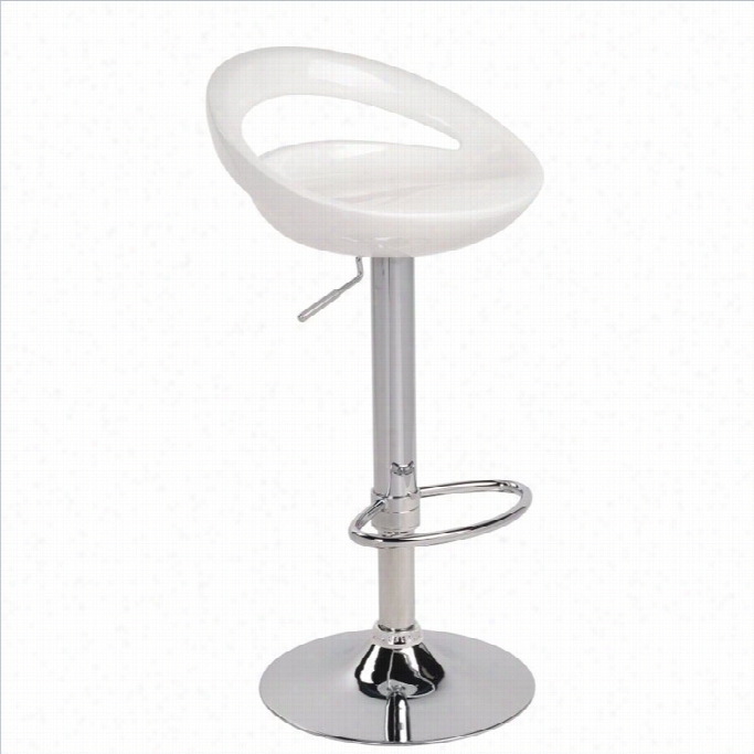 Lumisource Swizzle 23.5- 32 Bar Stool  In White