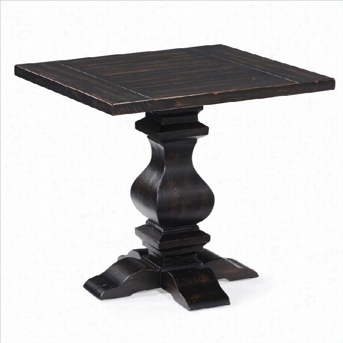 Magnussen Rossington Wood Rectangular Pedestal/end Table In Ebony