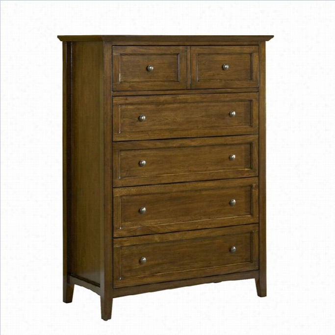 Modus Furniture Paragon Five Drawer Chest In Truffle