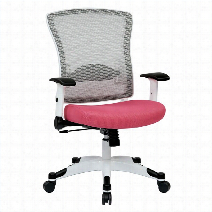 Office Star Pulsar White Frame Managers Office Chair In Pink