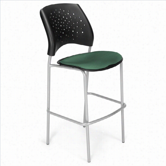 Ofm Sta R31.25 Silver Stool In Shamrock Green