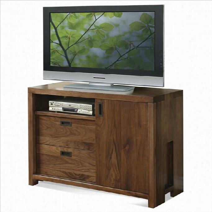 Riverside Furniture Terra Vistaa Entertaiinmen Tchestt In Casusl Walnut