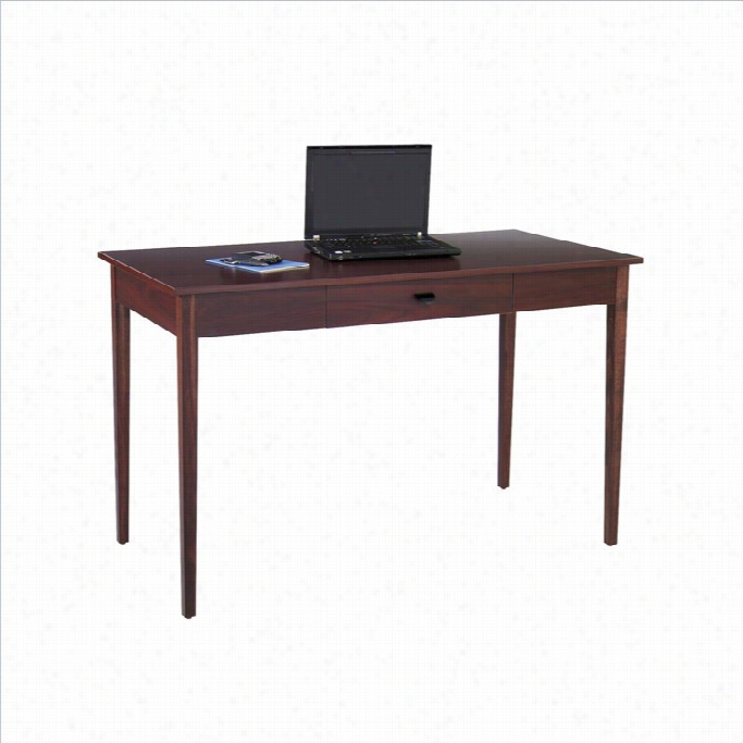 Safco Apres Table Desk In Mahogany