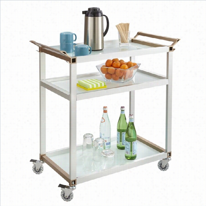 Safco Large R Efreshment Cart In Silver