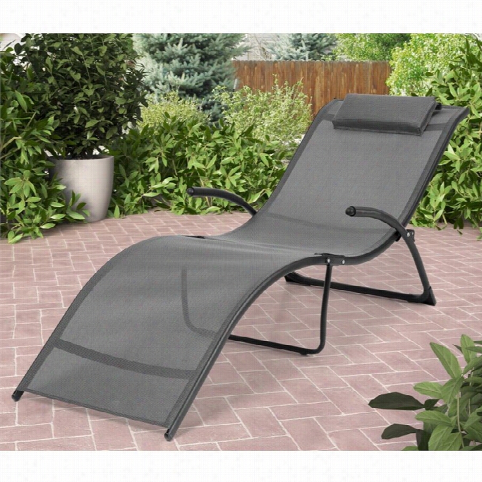 Sonax Corliving Riverside Reclined Lounger In Black And Silver Grey