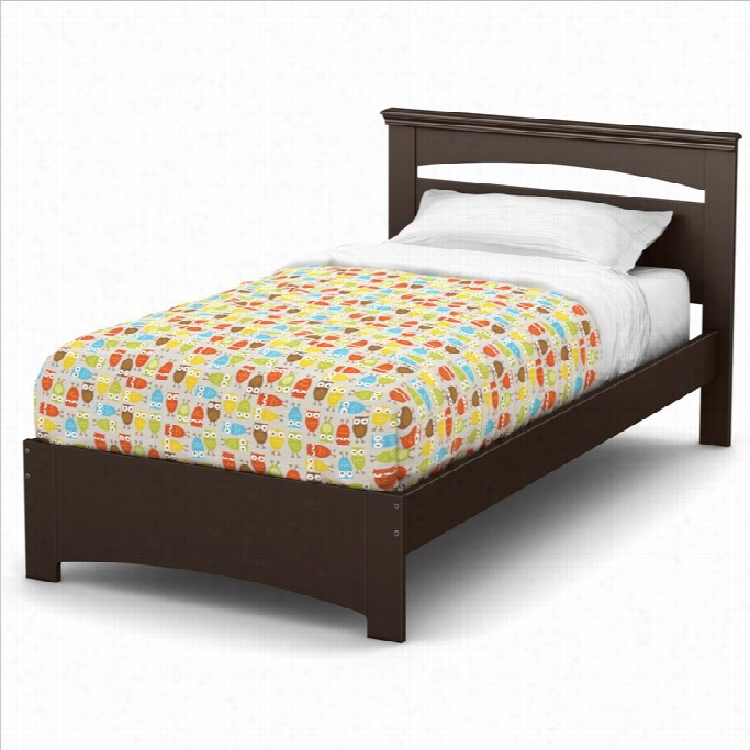 South Shore Libra 399' Twin Bed In Chocolate