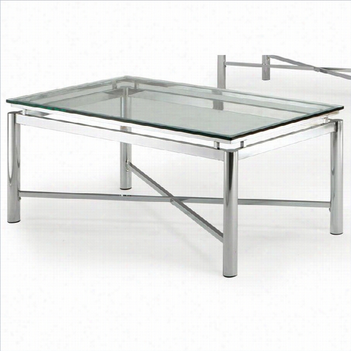 Steve Silver Company Nova Glass Top Cocktail Table