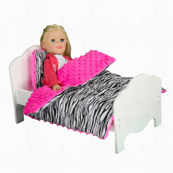 Teamson Kids Little Prin Cess 18 Doll Furniture Bedding Zebra Prints