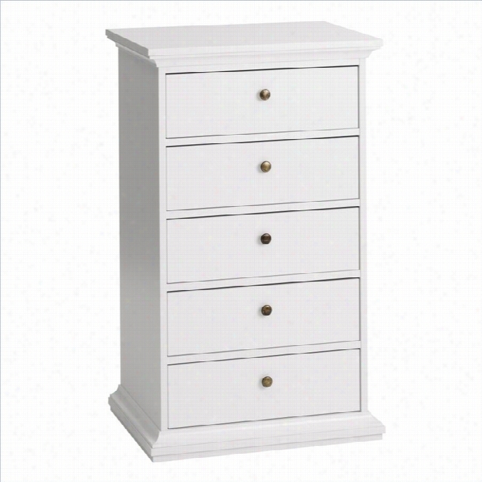 Tvilum Sonoma 5 Drawer Lingere Chest In White