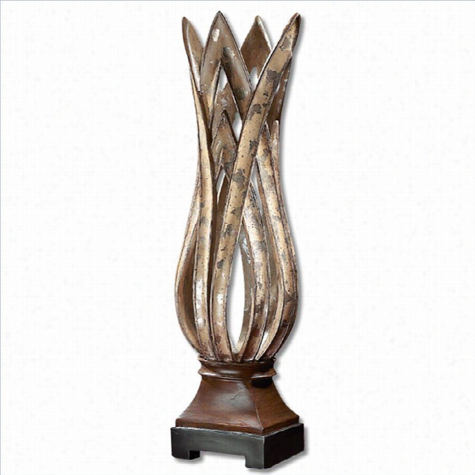 Uttermost Zara Silver Leaf Decorative Vase