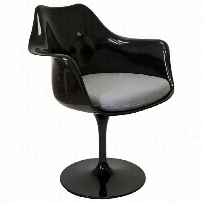 Aeon Furniture Amsterdamarmdining Chair In Varnish Black And Gray