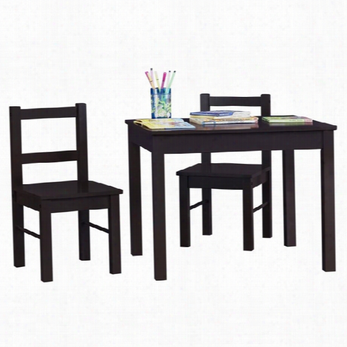 Ameriwood Altra 3 Peice Wood Kids Table An Chair Seti N Espresso