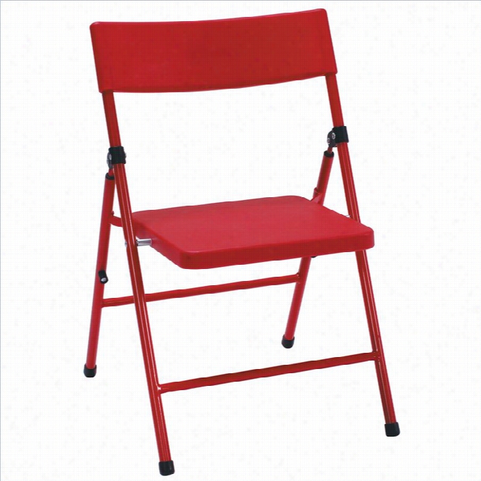 Ameriwood Cosco Kids Metal Folding Chair In Red (sett Of 4)