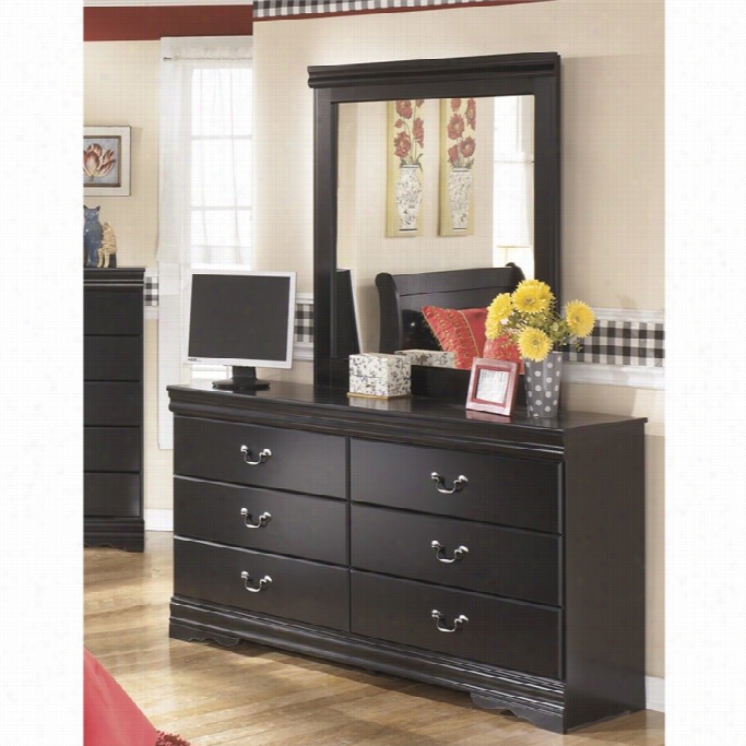 Ashley Huey Vineyards 2 Piece Wood Dresser Srt In Brown