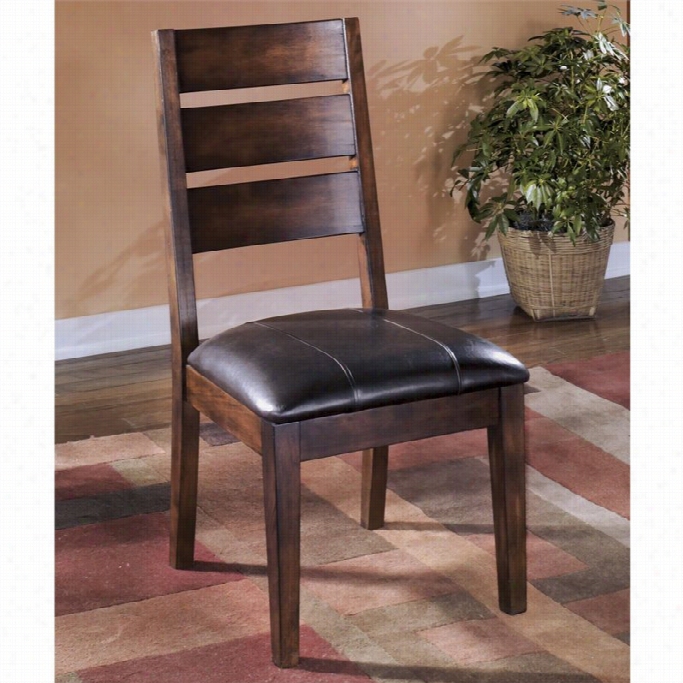 Ashley Larchmont Upholstered Dining Chair In Brown