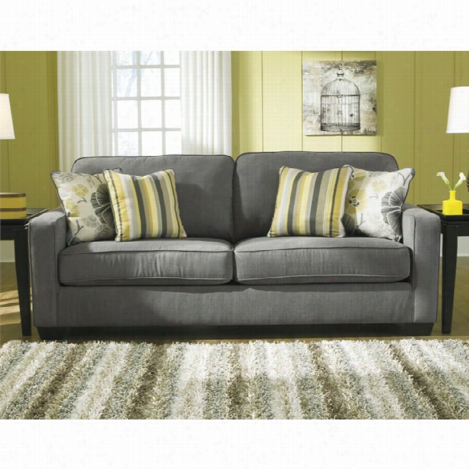 Ashley Safia Fabric Sofa In Slate