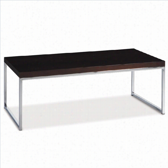 Avenue Six Wall Street Rectaangle Wood Top Cofcee Table In Espresso