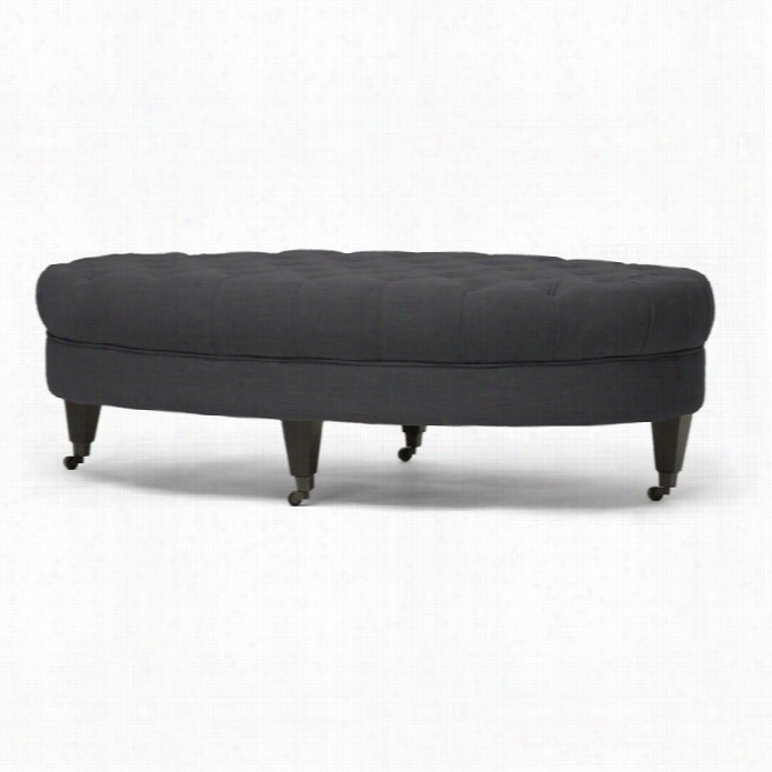 Baxton Studio Brighton Ottoman In Gray