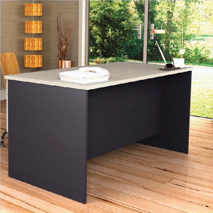 Bestar Hampton Home Officecomputer Desk In San Dgranite & Charcoal