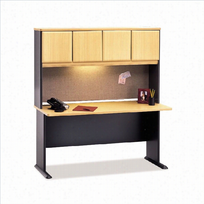 Bush Bbf Series A 60 Comupter Deskw Ith Hutch In Beech