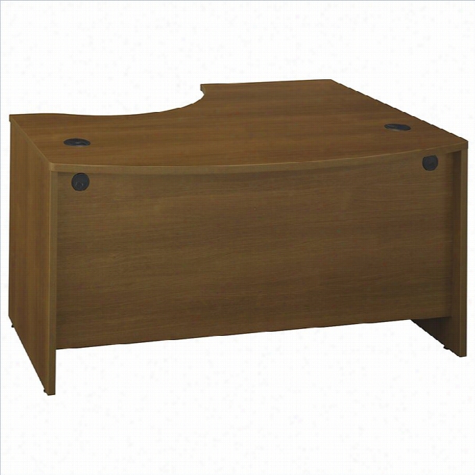 Bush Bbf Succession C 60w X 43d Lh L-bow Desk Shell In Warm Oak