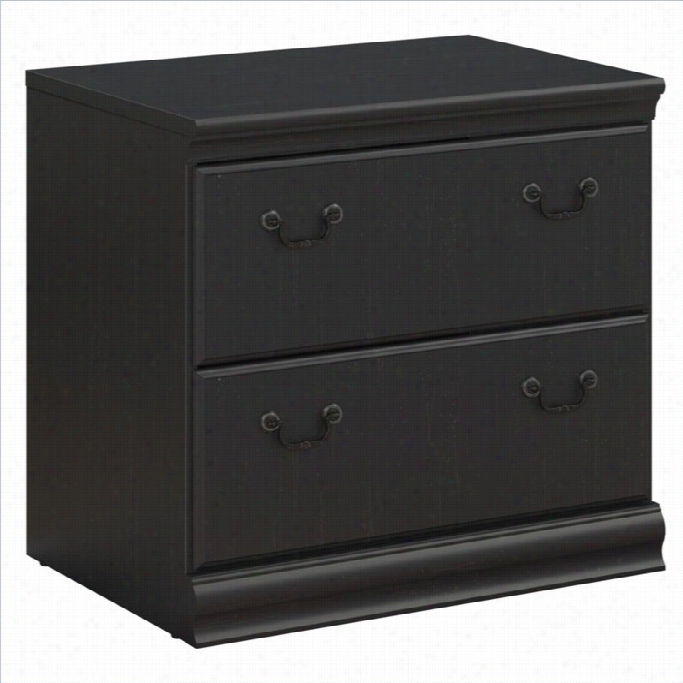 Bush Birmingham 2 Drawer Lateral File Cabinet In An Tique Black