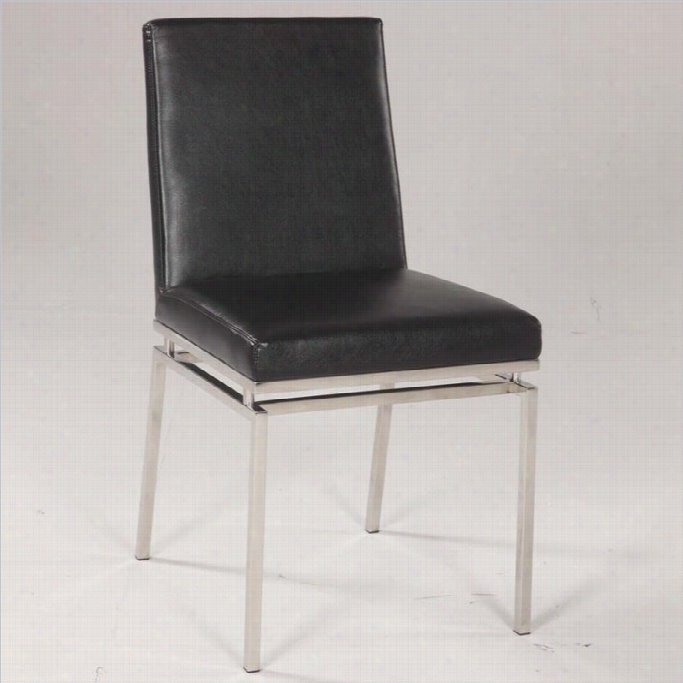 Chintaly Contemporary Dining Chair In Black