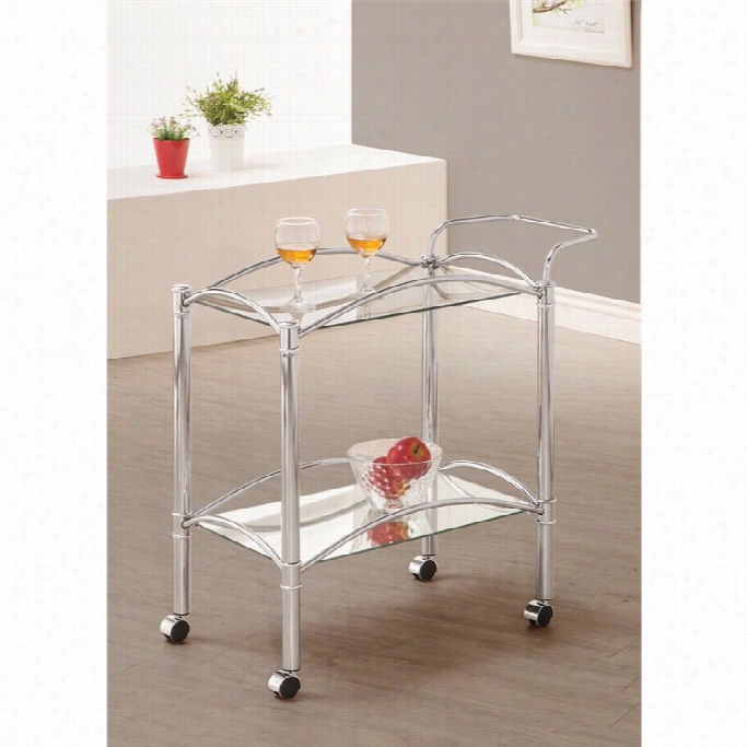 Coaster Kitchen Cart In Chrome