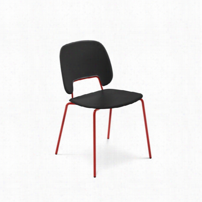 Domitalia Traffic 20 X 21 Stacking Chair In Black And Red