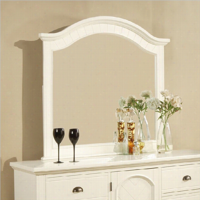 Elements Brook Mirror In Cottage White