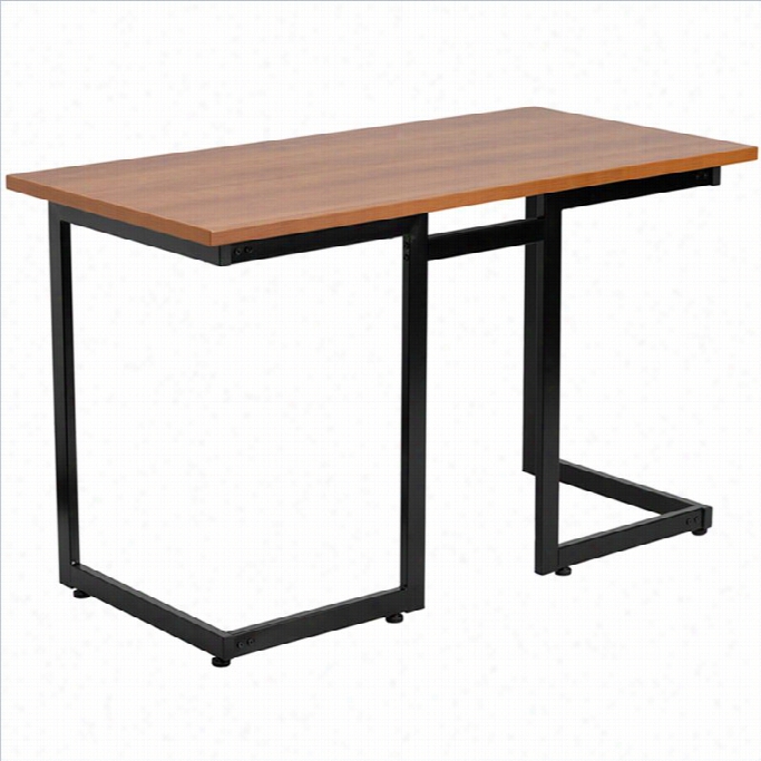 Flash Furniture Computer Desk With Negro Frame In Cherry