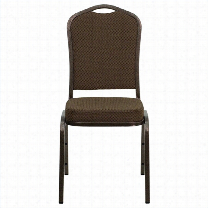 Flash Furniture Hercules Crowwn  Back Treat With A ~   Stackin Gchair In  Brown