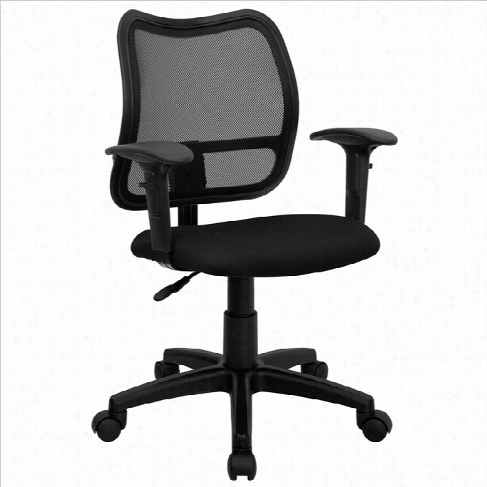 Flash Furniture Mid Back Mesh Task Office Chair In Black